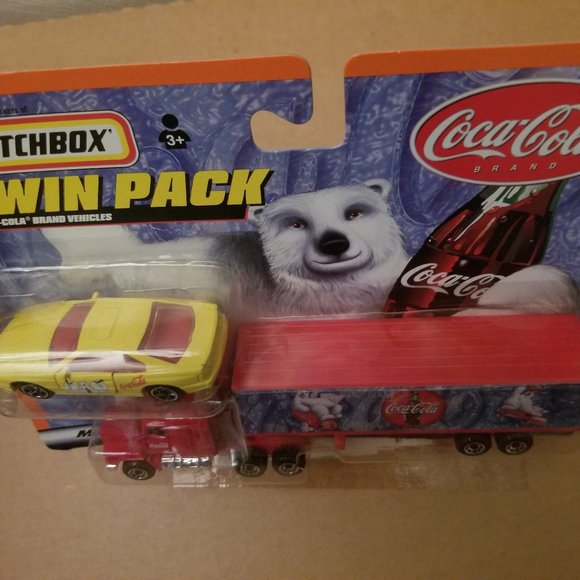 NIB NWOT 1999 Coca Cola Matchbox Twin Set - Picture 2 of 4